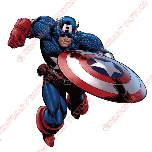 Captain America Customize Temporary Tattoos Stickers NO.72